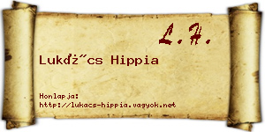 Lukács Hippia névjegykártya